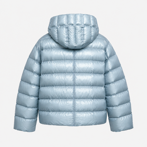 Chaqueta acolchada de diseño ecológico para mujer, impermeable, color azul lago, de poliéster y plumón. - Product Image 3