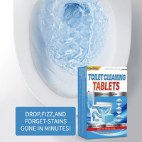 Tablettes nettoyantes automatiques pour toilettes, bloc solide bleu moussant, nettoyant pour cuvettes et réservoirs de toilettes