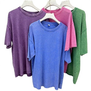 T-shirts personnalisés en gros pour hommes, coupe oversize, 100% coton respirant, délavé à l'acide, manches courtes, 220 g/m², grandes tailles - Product Image 2