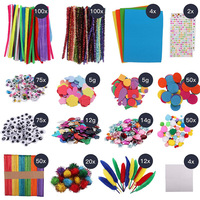 Fournitures d'art et d'artisanat en gros pour enfants, jouets éducatifs, plus de 1500 pièces de cure-pipes pour l'art DIY, pompons, cure-pipes, mini-jouets