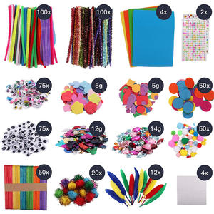 Suministros de Arte y Manualidades al por Mayor para Niños, Juguetes Educativos, Más de 1500 Piezas de Limpiapipas para Manualidades, Pompones, Mini Juguetes - Product Image 5