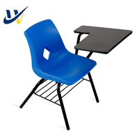 Chaise d'apprentissage pliable en plastique pour l'école avec table moderne réglable en hauteur pour les étudiants