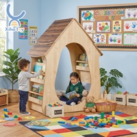 Solución para Rincón de Lectura, Muebles de Madera para Guardería y Preescolar, Estantería para Libros, Asientos, Almacenamiento para Aula, Paquete Infantil con Certificación CE