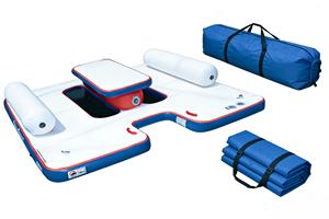 Bar flottant gonflable de qualité commerciale pour 6 personnes avec glacière, en PVC, logo personnalisé, garantie 3 ans, idéal pour les fêtes au bord de la piscine - Product Image 6