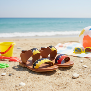 Sandales plates haut de gamme coréennes OZKIZ pour enfants, respirantes, à bout ouvert, pour 2-7 ans – Mode enfantine en gros pour l'été - Product Image 2