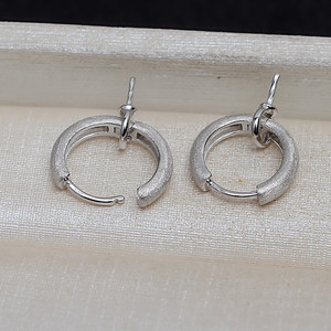 S925 Silver Female Earrings with 8-14 Pearl Matte Finish DIY Accessories Empty <b>Tray</b> 4142 Jewelry Findings - Product Image 3