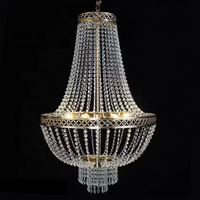 Nouveau Lustre de Plafond Rideau de Perles de Cristal en Fer Métallique Placage pour Décoration de Mariage, Scène d'Événement