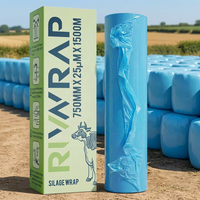 Película Estirable para Ensilaje LLDPE Personalizada de 250mm, 500mm, 750mm, 25um, 5 Capas, Resistente a los Rayos UV, para Envolver Pacas de Heno y Pasto en Agricultura