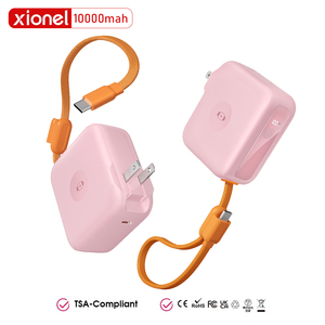 สมาร์ทวอทช์ แบตสำรองไร้สาย 10000mAh พร้อมปลั๊ก AC สายคล้องคอในตัว PD20W <span class=keywords><strong>8</strong></span> สี ขายส่ง - Product Image 1