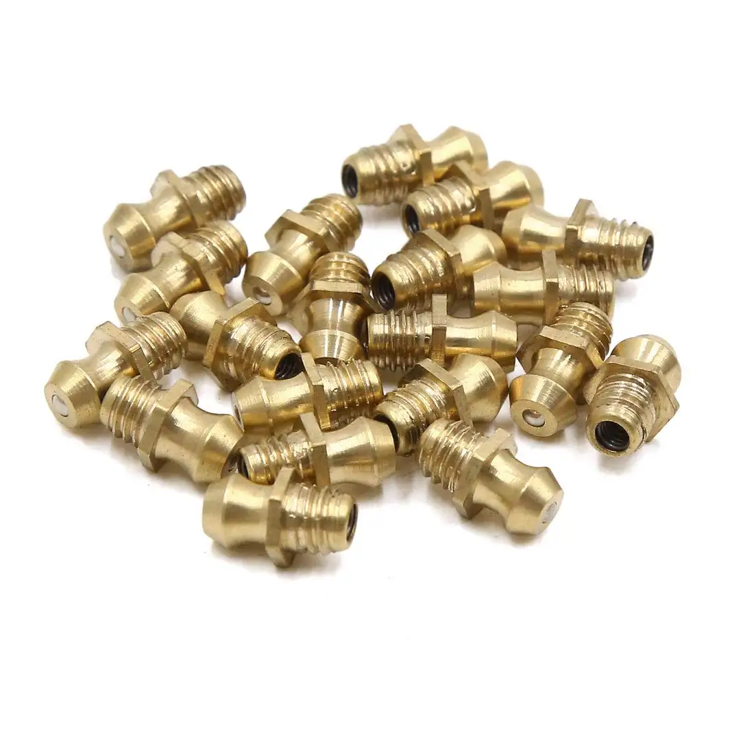 M6 Thread 1mm Pitch Brass Straight 45 Degree 90 Degree Grease Nipple Fitting for Motorcycle Car