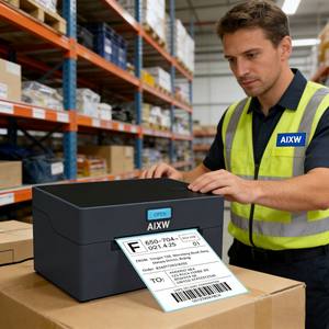 <span class=keywords><strong>Imprimante</strong></span> Thermique Mobile AIXW AMZ pour Étiquettes d'Expédition 4 Pouces, Connexion <span class=keywords><strong>WIFI</strong></span> à Tablette PC <span class=keywords><strong>MAC</strong></span>, <span class=keywords><strong>Imprimante</strong></span> d'Autocollants Thermiques - Product Image 4