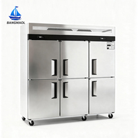Réfrigérateur commercial à portes coulissantes 2, 4 ou 6 portes, armoire frigorifique verticale à haute efficacité pour restaurant, hôtel, cuisine commerciale