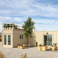 Maison préfabriquée moderne en conteneur maritime avec terrasse sur le toit, villa modulaire préfabriquée de luxe, fabricant chinois