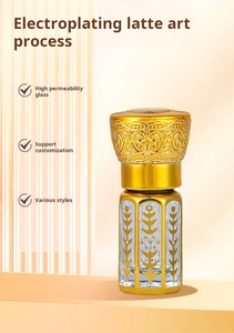 Flacon d'Attar Octogonal Fantaisie 6 <span class=keywords><strong>ml</strong></span>, Nouveau <span class=keywords><strong>Design</strong></span>, avec Gravure Électroplaquée de Luxe et Motif Estampé à Chaud pour Huile de Parfum - Product Image 5