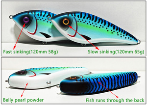 Señuelo de Pesca Jerk Bait de 100mm/120mm de Hundimiento Lento/Rápido para Capturar Lubina, Lucio y Lucioperca - Product Image 6