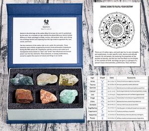 Personalizza bilancia regalo di cristallo segno zodiacale pietre pietre di nascita confezione di cristalli di costellazione curativa naturale con <span class=keywords><strong>pietra</strong></span> di umorismo - Product Image 2