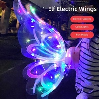 Ailes de fée pour garçons et filles, accessoires de dos pour les stands de rue et les marchés nocturnes, ailes de papillon arc-en-ciel électriques lumineuses, jouet