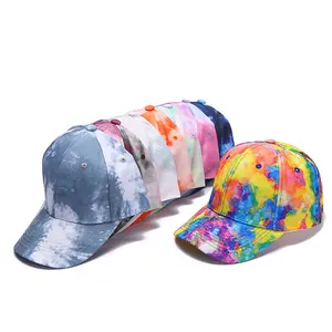 2024 Korea New Hip Hop Tie Dyed Summer Print Sunshade Outdoor Camo Gradient Visor Baseball Hat Cap