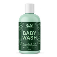 Gel de Bain Naturel pour Tout-Petits, Produit par Contract Producteur, Mélange Riche au Cacao pour Nouveau-nés, Savon de Douche pour Bébés, Lavage Moussant Riche