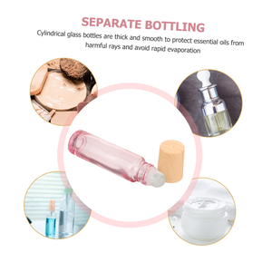 Popular Round Clear Glass Roll on <b>Bottle</b> with Roller Ball for Cosmetic Skin Care Perfume Roller <b>Bottles</b> Essential Oil <b>Bottle</b> - Product Image 4