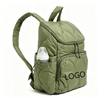 Sac à dos à langer matelassé en polyester, grand format, avec plusieurs poches, résistant à l'eau, pour voyage, sac à dos de maman, hôpital, USB