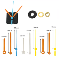 Kit DIY Mesin Jam Quartz Senyap, Jarum Jam Plastik Berwarna untuk Jam Dinding Kartun, Proyek Kerajinan Tangan TK dan SD
