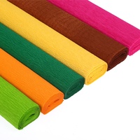 Fabricants en gros de papier crêpe d'emballage de fleurs épaisses usine personnalisée colorée bricolage de papier crêpe de fleurs artificielles