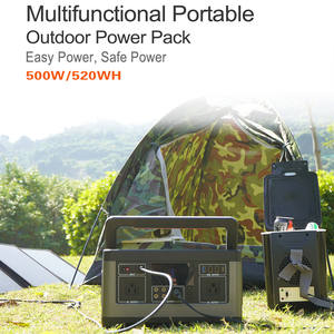 Generador Solar, Banco de Energía de Carga Rápida, Fuente de Energía de Emergencia, Panel Solar, Carga USB DC AC, Estación de Energía Portátil de 500W - Product Image 4