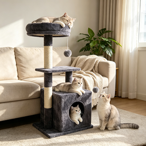 Árbol para Gatos al por Mayor, Casa para Gatos, Muebles <span class=keywords><strong>de</strong></span> Interior, Torre Multinivel con Postes Rascadores, Fabricación OEM Personalizada para Europa - Product Image 2