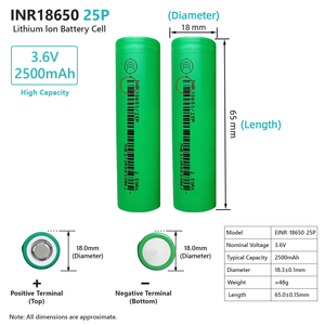 แบตเตอรี่ลิเธียมไอออน Victpower 18650-25P อัตราการคายประจุสูง 2500mAh  1000+ รอบการชาร์จ สำหรับอุปกรณ์อิเล็กทรอนิกส์สำหรับผู้บริโภค - Product Image 3