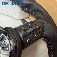 Volant de voiture entièrement en cuir pour BMW F30 F31 F32 F33 F10 F11 F12 F21 F22 F15 F16 F45F01 F02, fond plat, M-Sport, Plug and Play