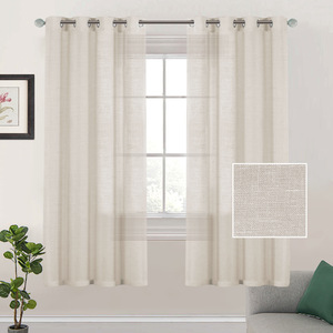 Voilages d'hôtel texturés en lin sur mesure DaiRui, rideaux en tulle polyester de haute qualité pour la vente en gros - Product Image 3