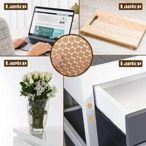 Cercles en liège antidérapants personnalisés, coussinets plats, tapis carrés en liège pour protéger les meubles, les armoires, les dessus de table et les objets contre les rayures - Product Image 5