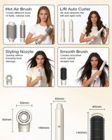 Sèche-cheveux électrique à moteur BLDC 110 000 tr/min, diffuseur, buse, style tout-en-un, lissage, bouclage, 5-en-1, 1200W, ionique