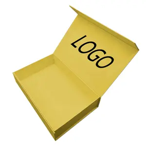 Kotak mewah kotak kertas hitam besar dalam logo kustom kualitas tinggi daur ulang untuk kemasan kotak pakaian