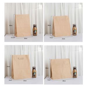 Sac en papier kraft recyclable avec poignée et trou, impression offset personnalisée, respectueux de l'environnement - Product Image 4