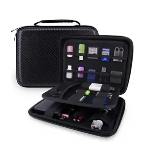 Memory Card With Slot Holder USB Flash Hard Drives Case Storage Case Power Bank Data Cables Bags & Cases