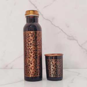 Street Modern Copper Water Bottle Super Quality Copper Bottle Offers Secure Grip From Breakage <b>drinkware</b> water bottle - Product Image 4