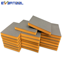 EVERTOOL Éponge de ponçage flexible en micro-maille, bloc de ponçage manuel abrasif multi-surfaces pour profils, contours et travaux de détail