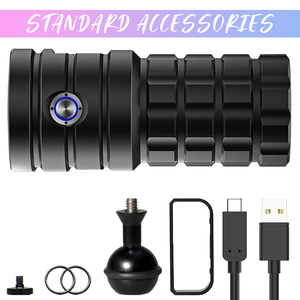 Mạnh Mẽ Dưới Nước Nhiếp Ảnh Đèn Pin Công Suất Cao Có Thể Sạc Lại Trắng Vàng Xhp50 Lặn Video Điền Ánh Sáng - Product Image 6