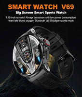 Nuevo Reloj Inteligente V69 con Batería Grande de 710 mAh, Resistente al Agua, Monitor de Ritmo Cardíaco, para Deportes y Actividades al Aire Libre