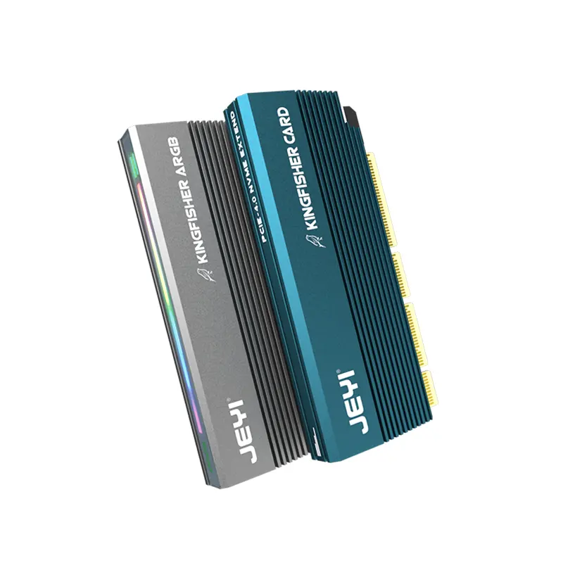 M.2 NVMe M Key SSD a PCI-E 4,0 con carcasa de aluminio RGB X1 X4 X8 X16 Tarjeta de expansión