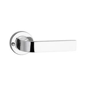 Manufacturer Sale Privacy Set 30 Lever Round B Rose Door Handle Stainless Steel For Interior Bedroom Bathroom