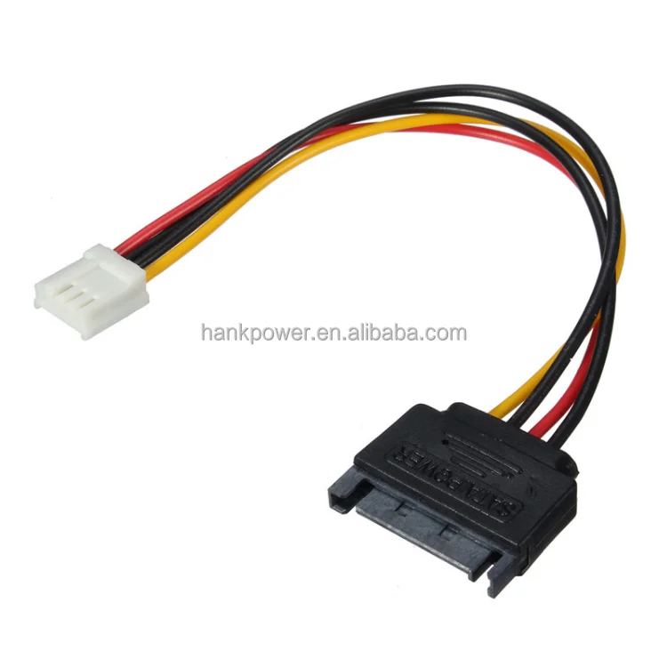 SATAケーブル 黒 15ピン ハードドライブ アダプター 60cm ATXミニ 4ピン 電源 ケーブル 2X ライトアングル 15ピン SATA