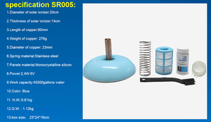 Prix ​​bas SUNRAY SR005 Ioniseur solaire portable pour <span class=keywords><strong>piscine</strong></span> Garantie de 2 ans Flotteur en cuivre auto-luminescent Purificateur d'eau pour 45 000 gallons - Product Image 6