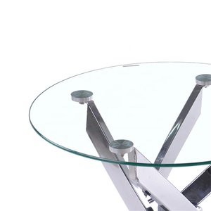 Échantillon gratuit en métal de meubles à <span class=keywords><strong>la</strong></span> maison de base <span class=keywords><strong>table</strong></span> basse ronde en verre <span class=keywords><strong>bon</strong></span> marché Z-cc1007-1 - Product Image 2