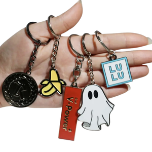 Wholesale Custom Hot Sale Creative Personalized Anime Soft Hard Enamel Cute Logo Zinc Alloy Iron Metal Key Chain