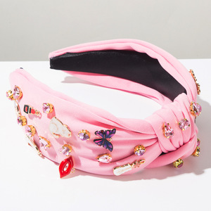 Serre-tête Diamanté pour Femme, Thème Festival de Musique, Personnalisable avec Guitare et Rouge à Lèvres, Accessoires de Coiffure, Logo Personnalisé - Product Image 5