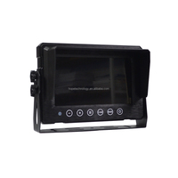 Layar Terpisah 7 Inci Input Video 2CH AHD 1024*600 Monitor Tahan Air Quad Dasbor Parkir Gaya Kaca Depan