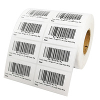 Autocollant en papier métallisé personnalisé avec fort autocollant de code à barres imprimé brillant auto-adhésif pour l'emballage
